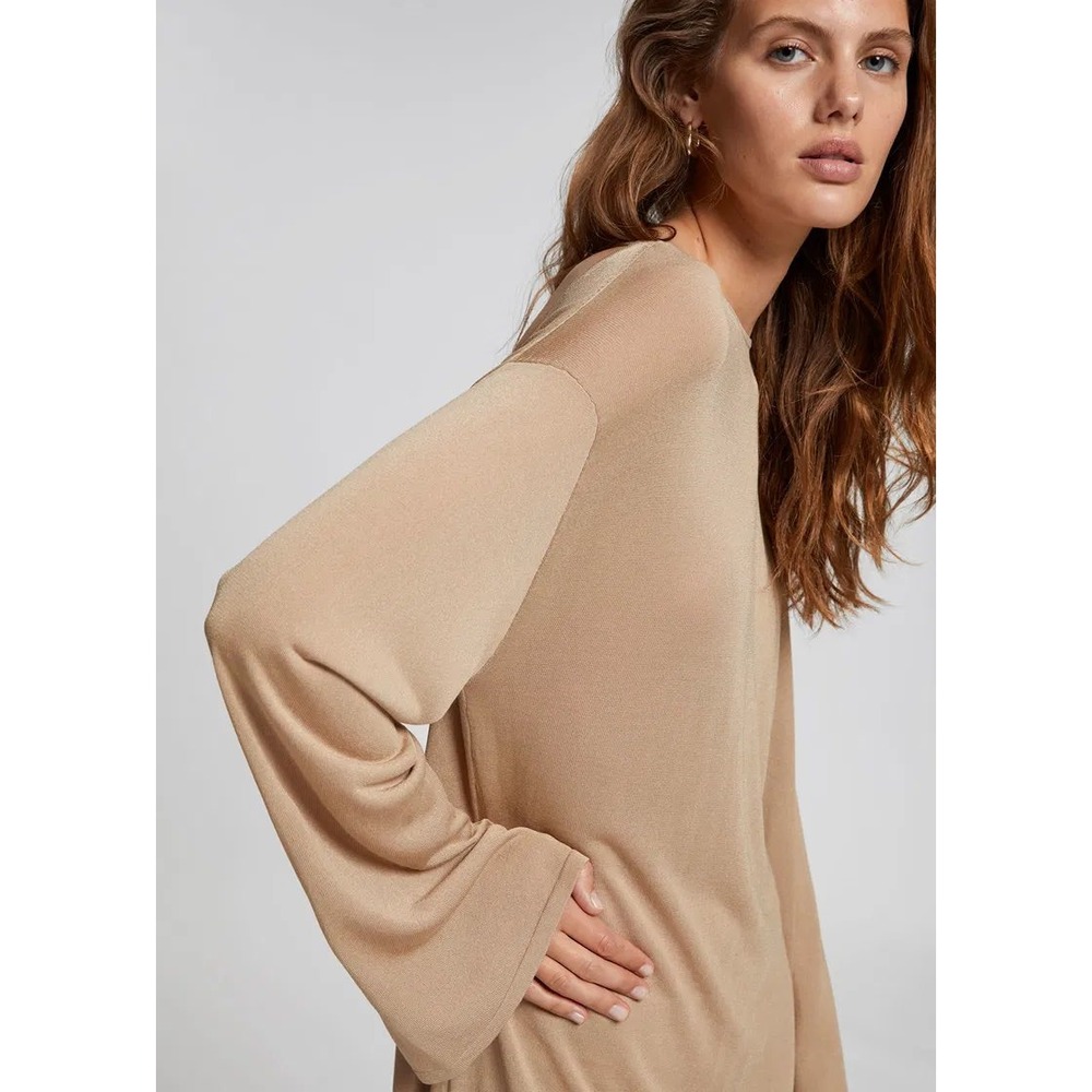 & Other Stories Stockholm Atelier Beige Knit Scoop Back Maxi Dress Small - Picture 2 of 7